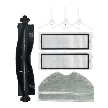 Kit d'accessoires complet pour 360 robotiques S7 et S5 Robots à vide: pinceau principal, filtre, brosse à rouleaux, pinceau à bord de chiffon