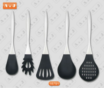 5PCS Silicone Kitchen Tools Set with Hollow Stainless Steel Handle