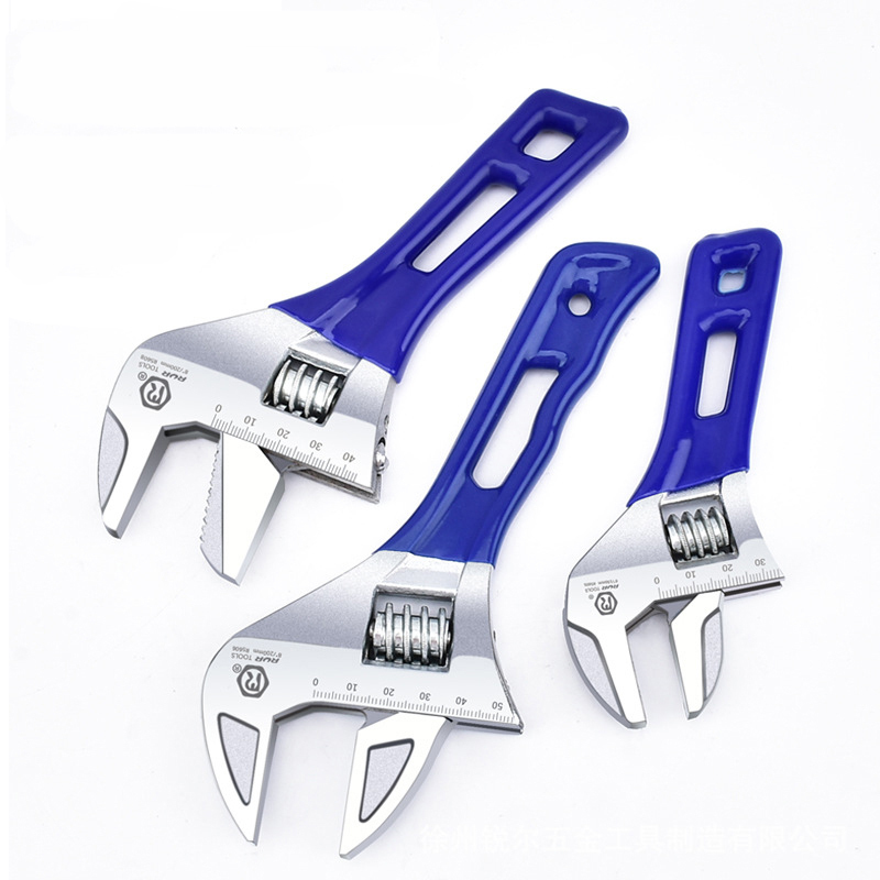 2023 Hot Selling adjustable wrench Short handle bathroom large open adjustable wrench