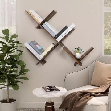 Kệ gỗ nổi có thể điều chỉnh - Tổ chức sách máy tính để bàn cho không gian nhỏ