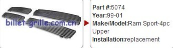 Dodge Aluminum billet grill 5074
