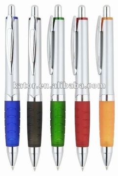 well-selling ball pen plastic with colorful color grip as promo gift