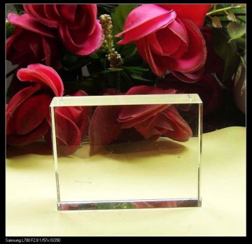 crystal name card for welcome desk top nice office decoration