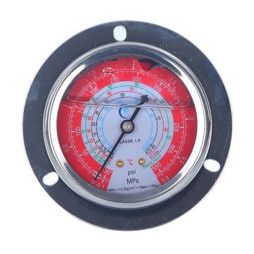 Hot Selling Stainless Steel Oil Filled Refrigeration Compound Pressure Vacuum Gauge for Air Conditioning Systems