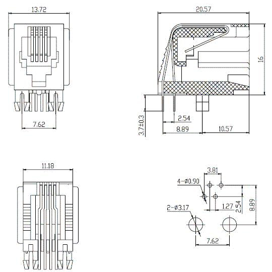 ATRJ5721-4P4C-X-A-X-A