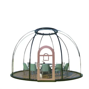 Polycarbonate Glass Garden Star Room: Outdoor Camping Tour in Geodesic Dome Igloos