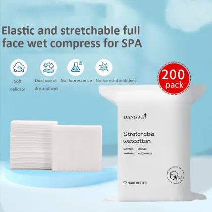 OEM Bangwei Hypoallergenic 100% Pure Cotton Makeup Remover Pads
