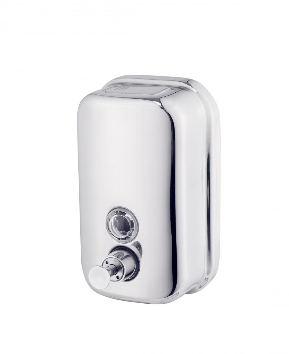 Wall Mounted Abs Plastic Manual Liquid Hand Touch Chrome Soap Dispenser