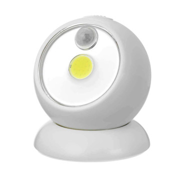 Cordless, Battery-Powered 360-Degree Rotation COB LED Night Light with Magnetic Base and PIR Motion Sensor
