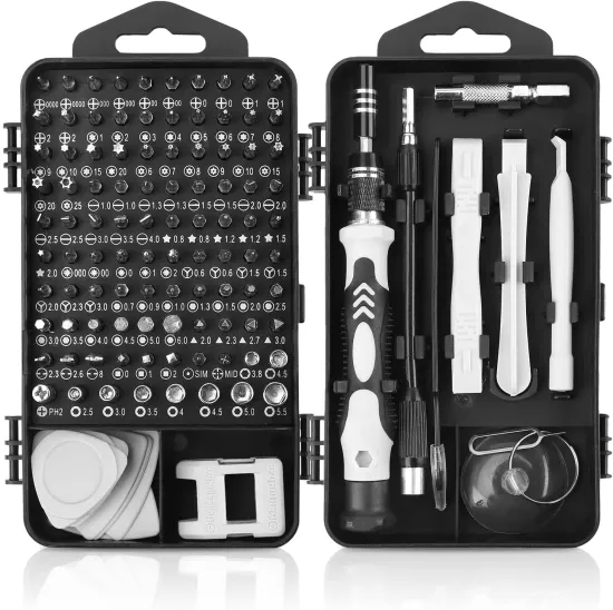 Hongyi 115-in-1 Mini Magnetic Electronics Repair Tool Set: Comprehensive Multifunctional Screwdriver Kit for PC, Phones, and Mobile Devices