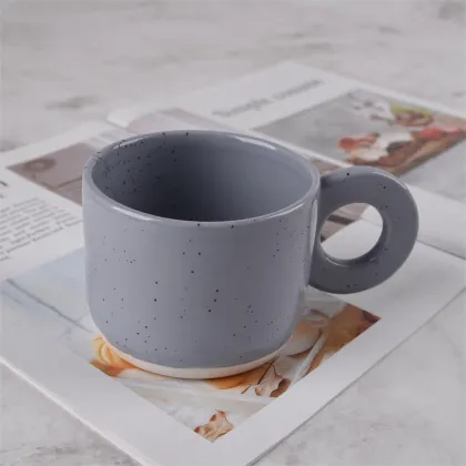 Wholesale Pottery Clay Matte Glaze Ceramic Coffee Tea Mug Cup Set Without Saucer