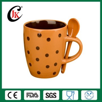 Hot sale creative customized coffee ceramic cup with spoon                
                                    Quality Assured