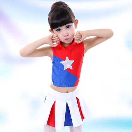short style economic red white gymnastics leotards children