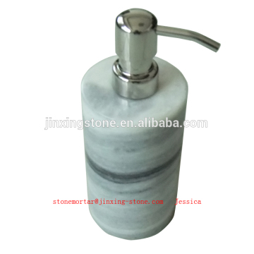 white with grey veins soap dispenser
