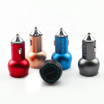 Aluminum Alloy Dual USB 3.1A Fast Charging Car Cigarette Lighter Plug for Phone Charger