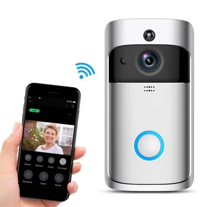 HD Night Vision WiFi Wireless Ring Doorbell with Audio Intercom Camera