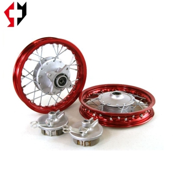 Pit Bike Parts: 10-Inch Red CRF50 Aluminum Wheels