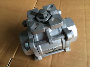 3PC 1000PSI ball valve with ISO5211 direct mounting pad