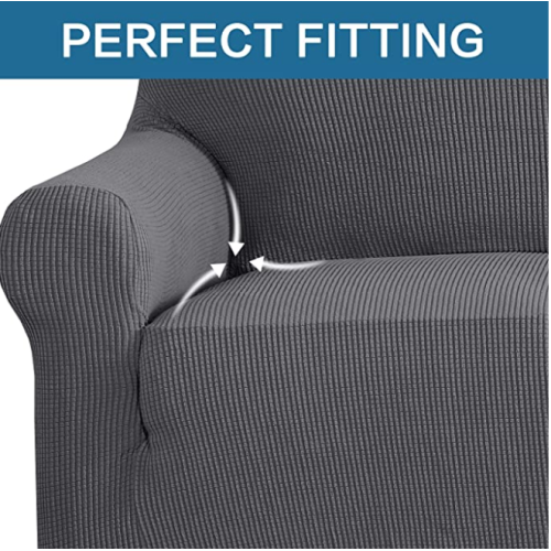 Small Checks Knitted Jacquard Sofa Cover