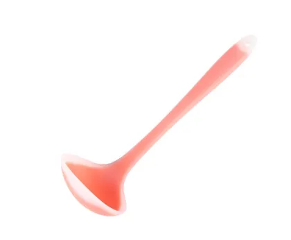 Silicone soup spoon semi-permeable silicone spoon long handle food grade silicone soup