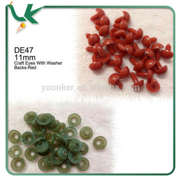11mm Craft Eyes Toy eye Red Doll Eyes With Washer Backs
