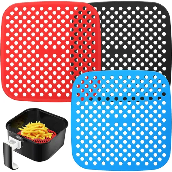 Non-Stick 8.5 Inch Air Fryer Accessories: Silicone Mat and Reusable Liners for Enhanced Cooking Experience