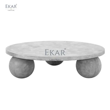Innovative Round Cement Coffee Table Set for Modern Outdoor Spaces