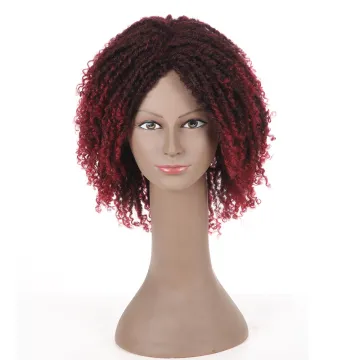 Magic Hair 13"Inch High Temperature Fiber Dreadlock Ombre Burg Crochet Twist Hair Soft Short Synthetic Wigs For Black Women