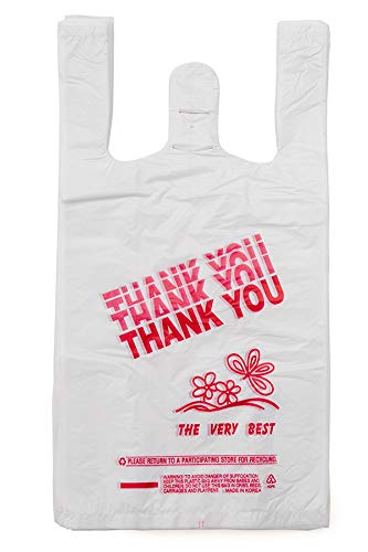 Food Packaging Thank You Smiley Face Printing Plastic T Shirt Bags