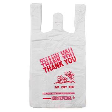 High Density Polyethylene Thank You Shopping Carrier T Shirt Bags