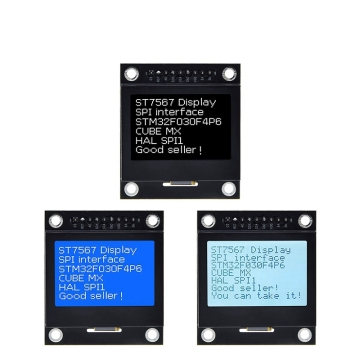 TZT 12864 LCD स्क्रीन LCD12864-03A मॉड्यूल - SPI सीरियल पोर्ट डॉट मैट्रिक्स एलसीडी लोहे के लिए लोहे के फ्रेम के साथ
