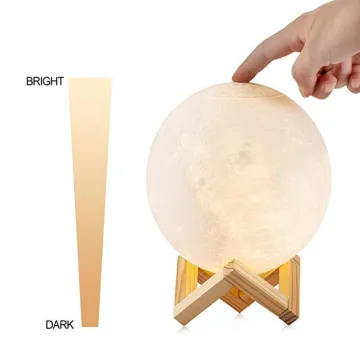 16 Colors LED Projection Lunar Moon Light for Bedroom Decoration