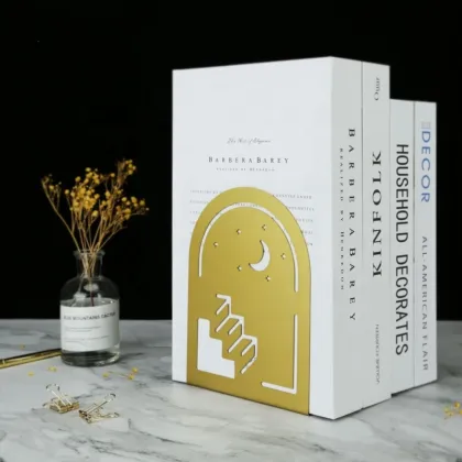 Gold bookshelf luxury decorative home office metal