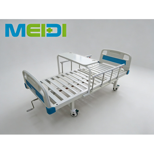Single Crank Strip Type Nursing Bed with Customizable Guardrail for Hospital & Home Care