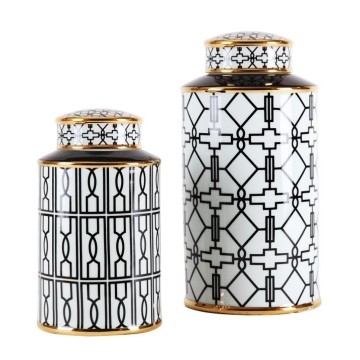 Set di barate in ceramica in bianco e nero di alta qualità
