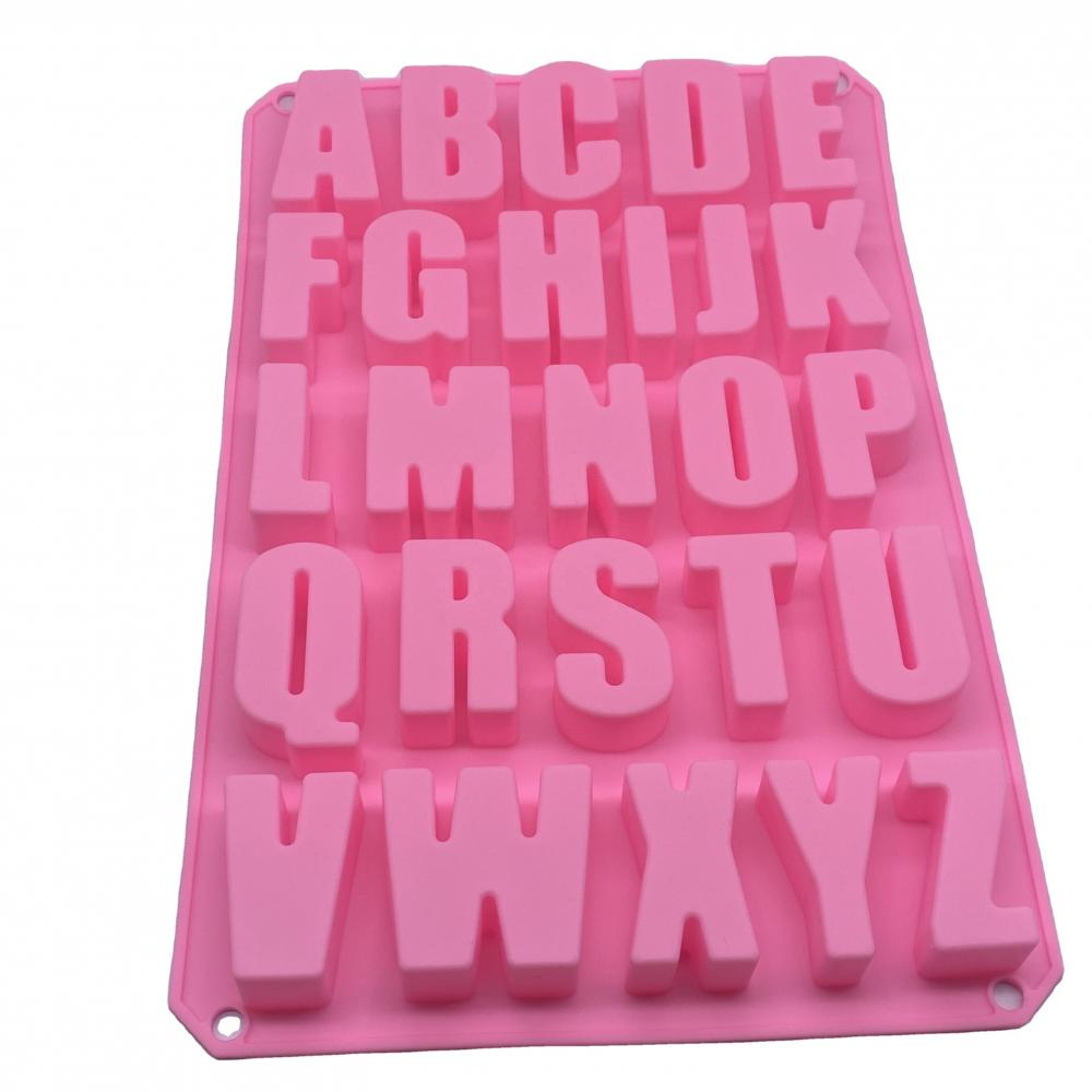 Hot Selling 26 Alphabet Silicone Cake Baking Mold