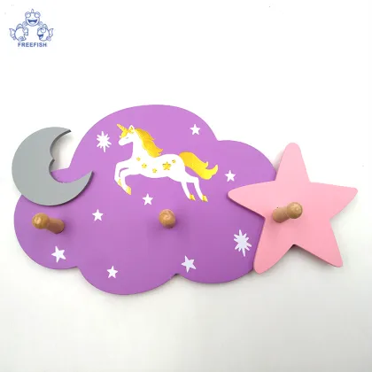 Kids Gifts wood wall mounted Cloud Coat Hook