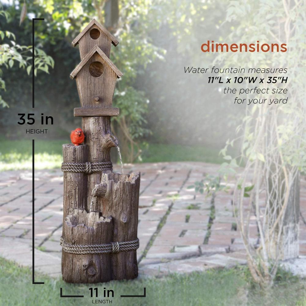 35 &quot;hoher Outdoor 3 -Tier -Vogelhaus -Wasserbrunnen