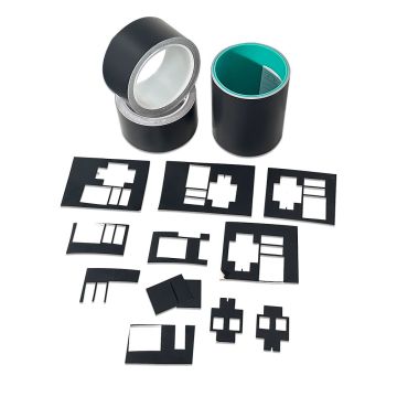 Custom Die Cut EMI/ESD Shielding: Black Nano Oxide Insulated Copper Foil Tape