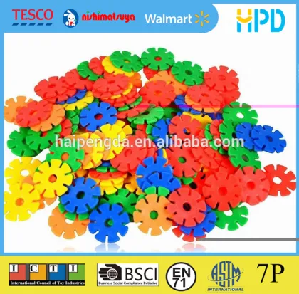 Building snowflake puzzle connect snowflake block snowflake brick toy