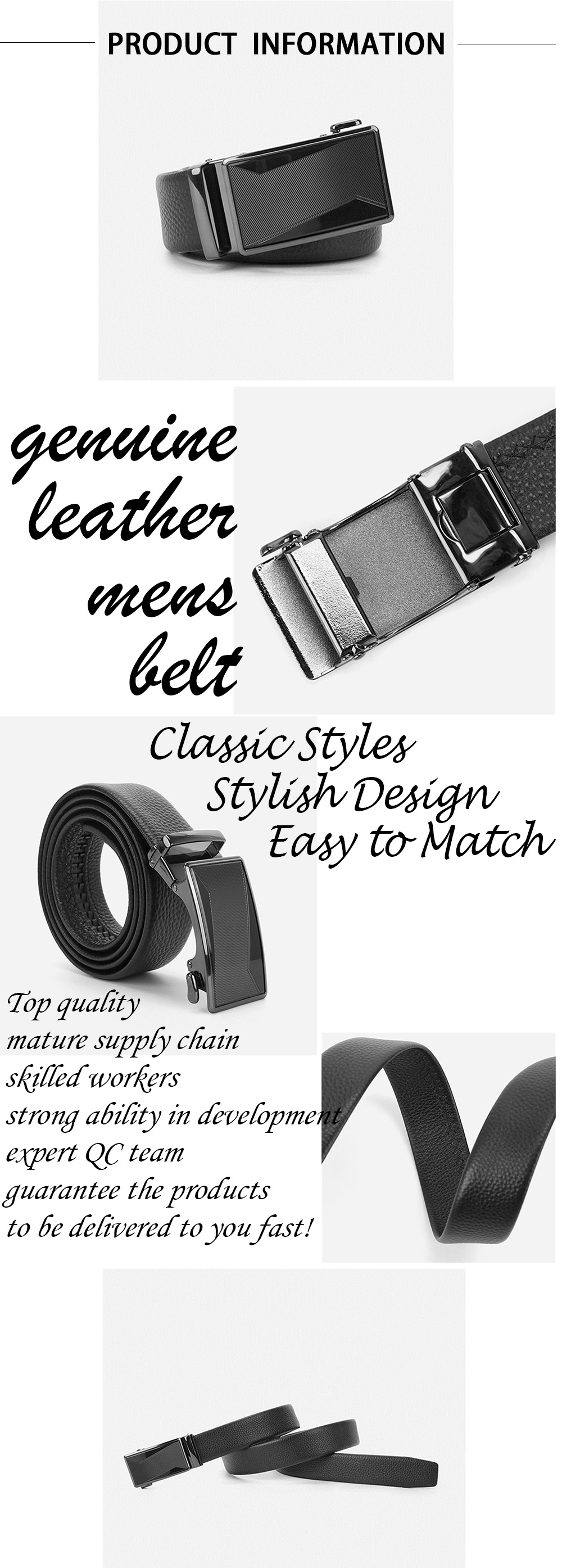 Men's Automatic Buckle Belt