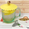 Couvercles de tasse de silicium animal mignon sans BPA