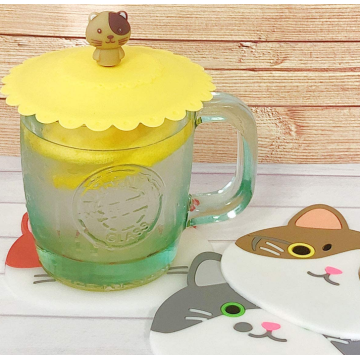 BPA Percuma Cute Haiwan Silicon Cup Lids