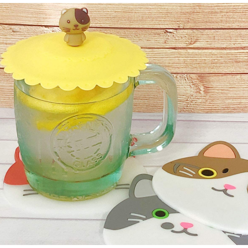 BPA Free Cute Animal Silicon Cup Lids