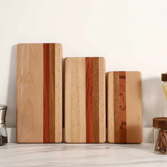 Custom Wooden Cutting Board Set: Assorted Sizes for Vegetable and Cheese Chopping