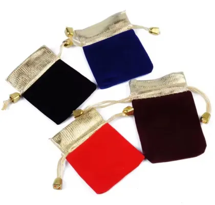 Custom Two-Tone Drawstring Jewelry Pouch