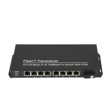 8 Port 10/100Mbps POE Switch + 1 100M Fiber Ethernet Switch