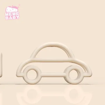 Chew Toys Baby Teether Rattles Teether Shakers Food Grade Safe Silicon Teether Pink Soft Blue Style