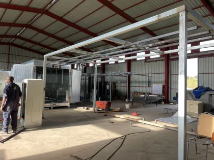 Semi-Automatic Powder Coating Paint Line Systems for Metal Chairs