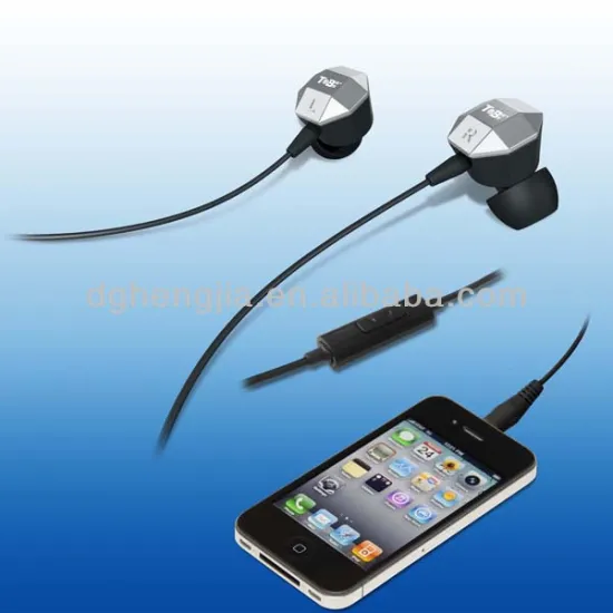 fashion metal in-ear earphone with mic for mobile phone